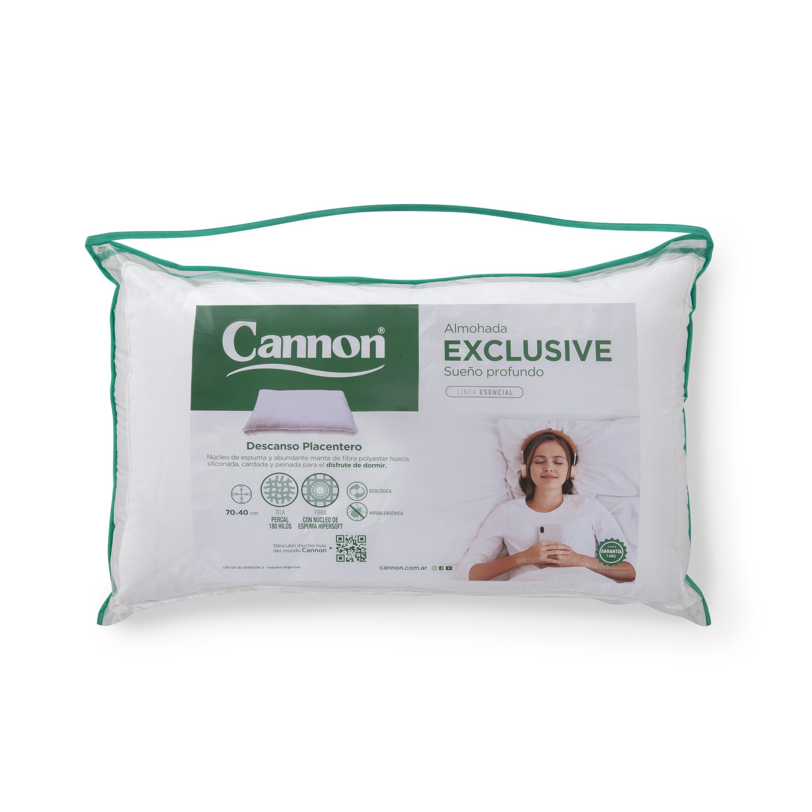 Almohada Cannon Exclusive 70 x 40 Pack X 2 – Tu Mejor Sommier