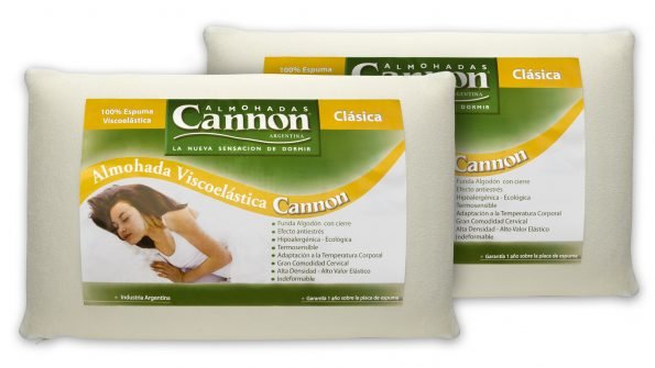 Almohada Cannon Viscoelástica Clásica Pack X 2 unidades