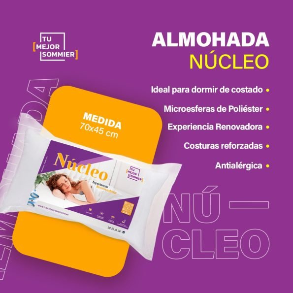 Almohada NÚCLEO TMS Pack x 2 Unidades