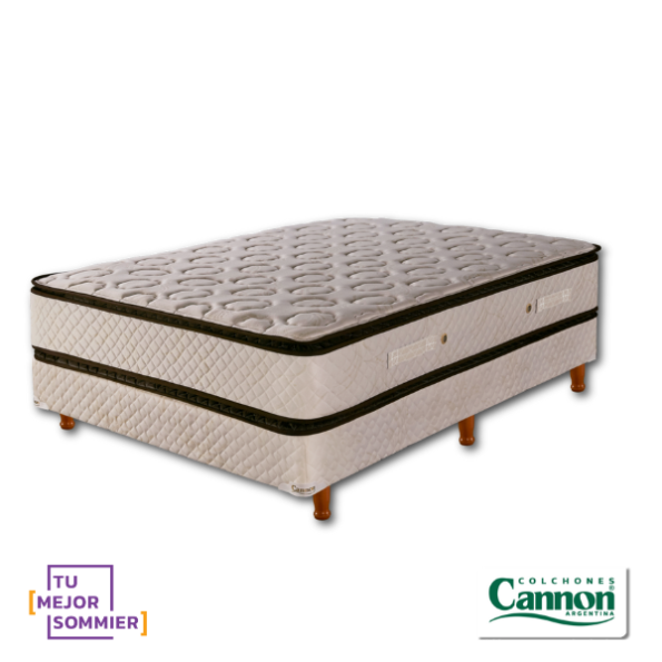 Conjunto Sommier Resorte + Sublime  EuroPillow  2 plazas 190cmx140cm