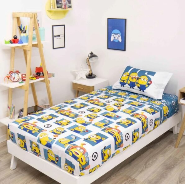 Juego Sabana Piñata Ultra Soft 100% Poliéster  1 ½p - Minions III